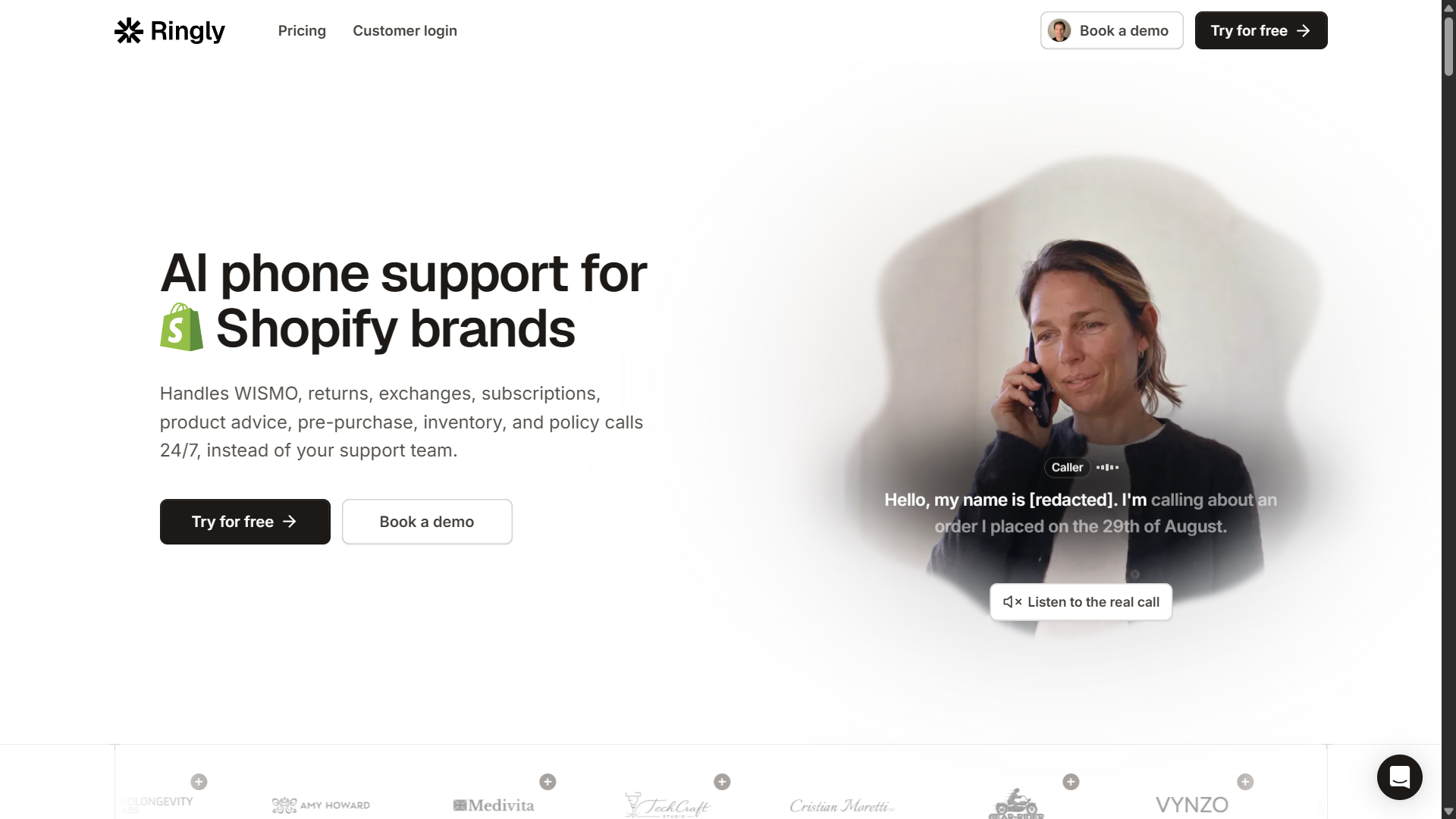 Ringly Homepage